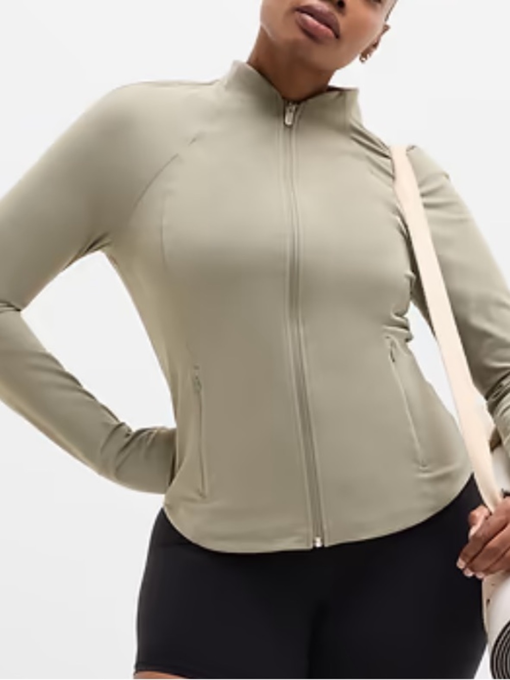 Athleta NEW Salutation Ribbed Jacket in Willow
